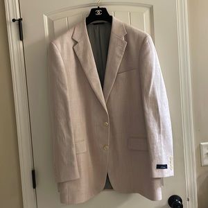 1818 Houndstooth Sport Coat In Linen-Wool Blend Brooks Brothers NWT
